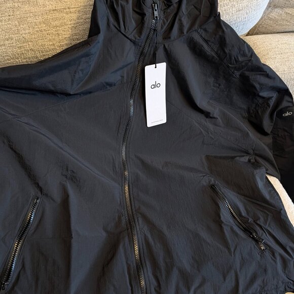 Alo Yoga Wind Breaker Jacket Black - Picture 1 of 5